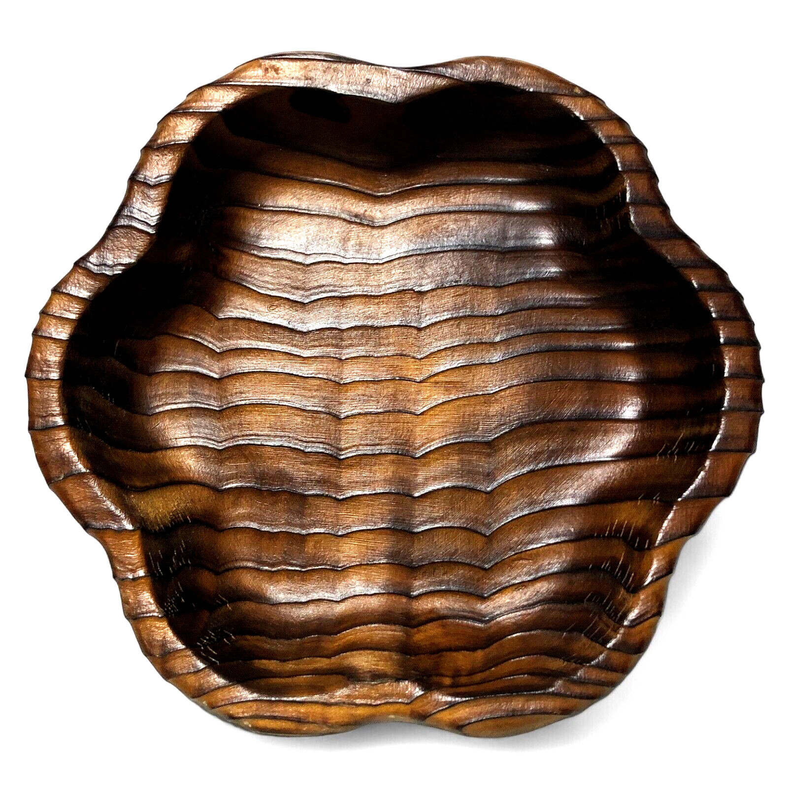Vintage Rustic Primitive Wooden Trough Bowl Serving Jewelry Tray Farmhouse Decor