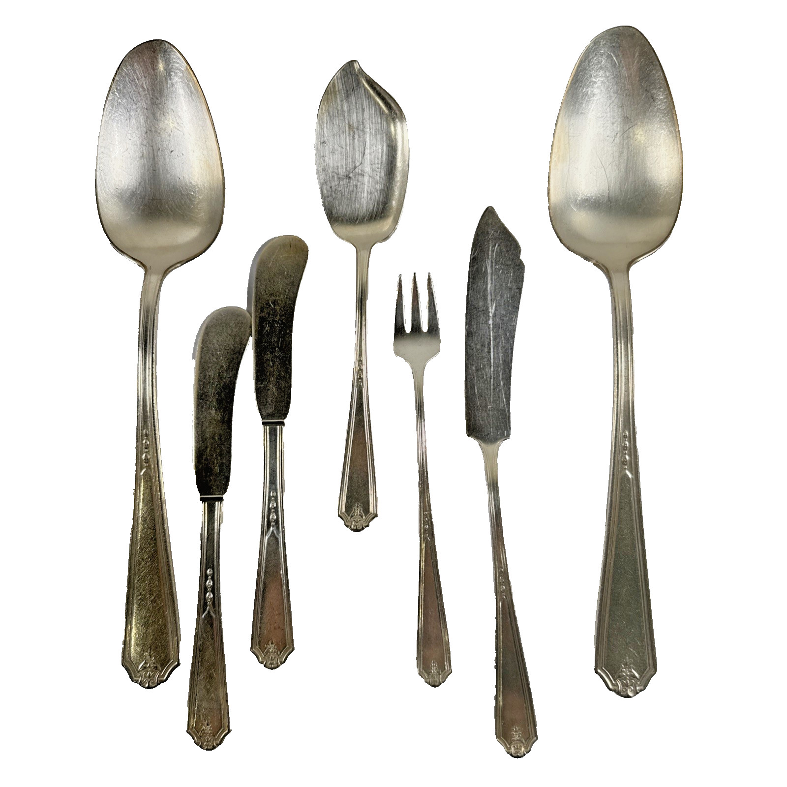 7 pc Vintage Pat. 1923 Gorham Vanity Fair Silverplate Assorted Serving Utensils