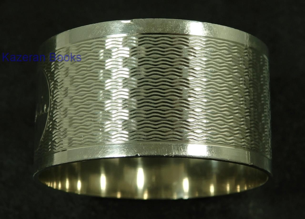 Vintage Solid Sterling Silver Napkin Ring 1971 By J Gloster Ltd ‘Sophie’