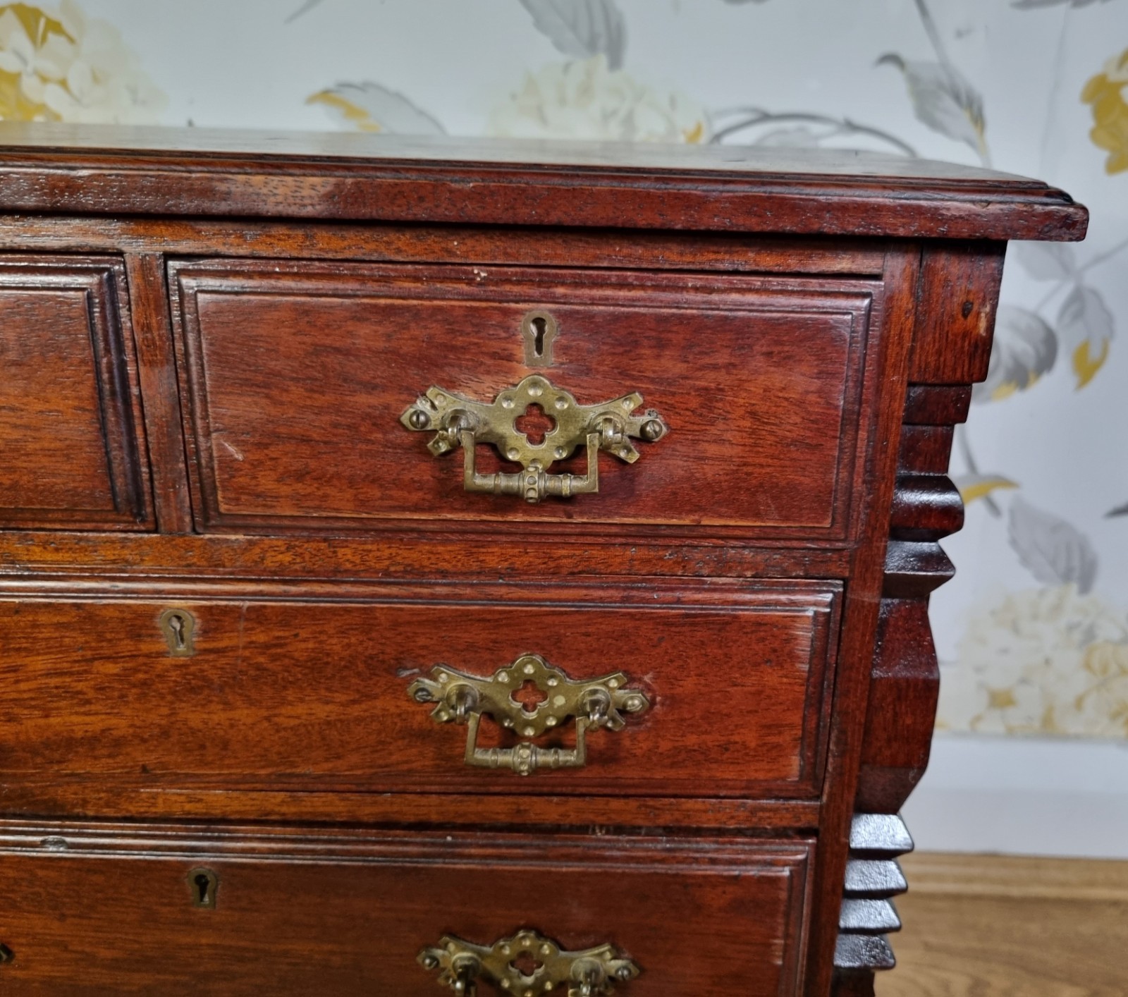 Antique 19th Century Mahogany Miniature Chest Of 5 Drawers Apprentice Piece