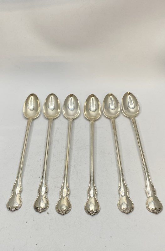 Towle French Provincial Sterling Silver Iced Tea Spoons 6 Piece Set