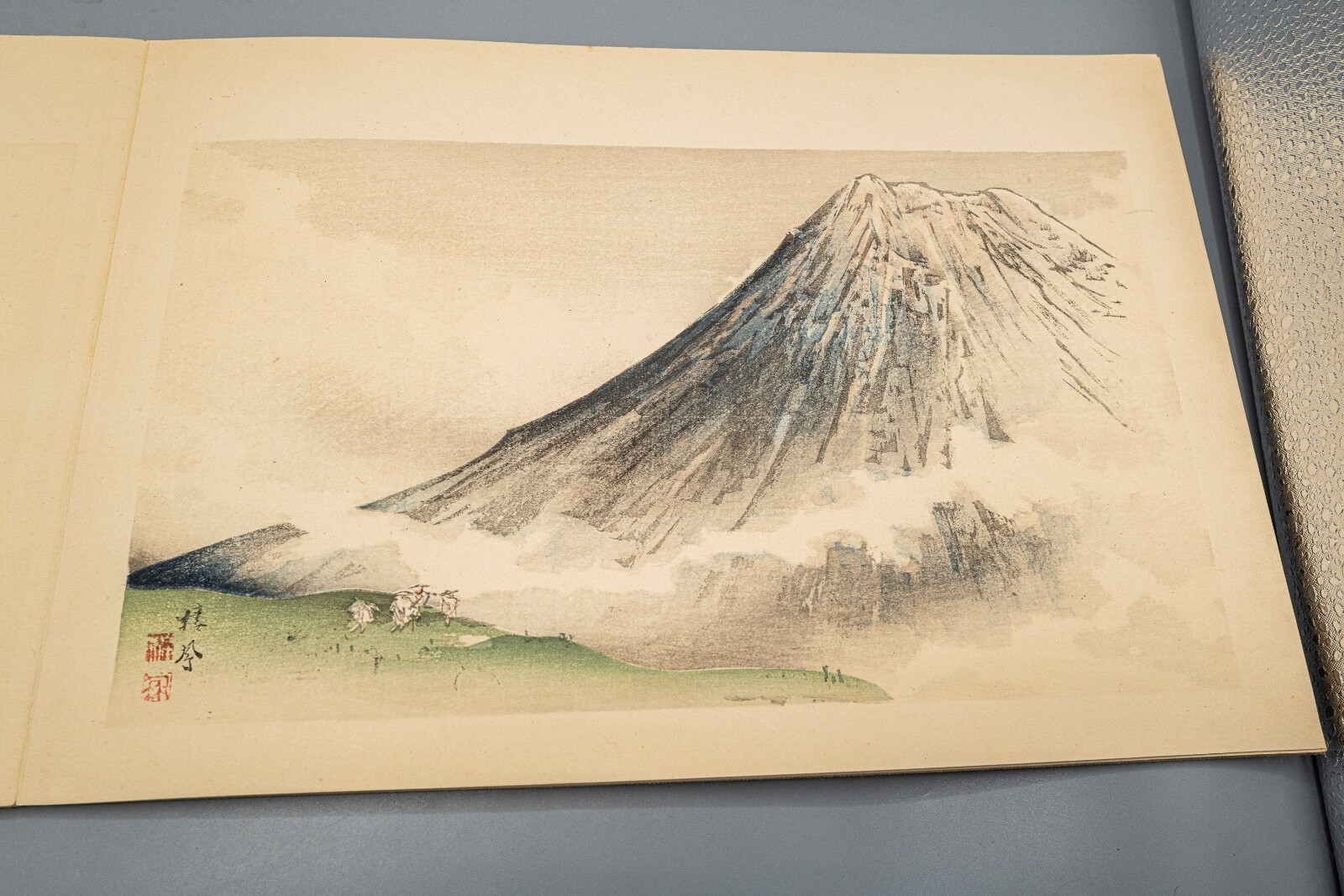 Seiho Takeuchi (1864-1942) Woodblock Print Book 12 Prints Boat Ocean Mt Fuji