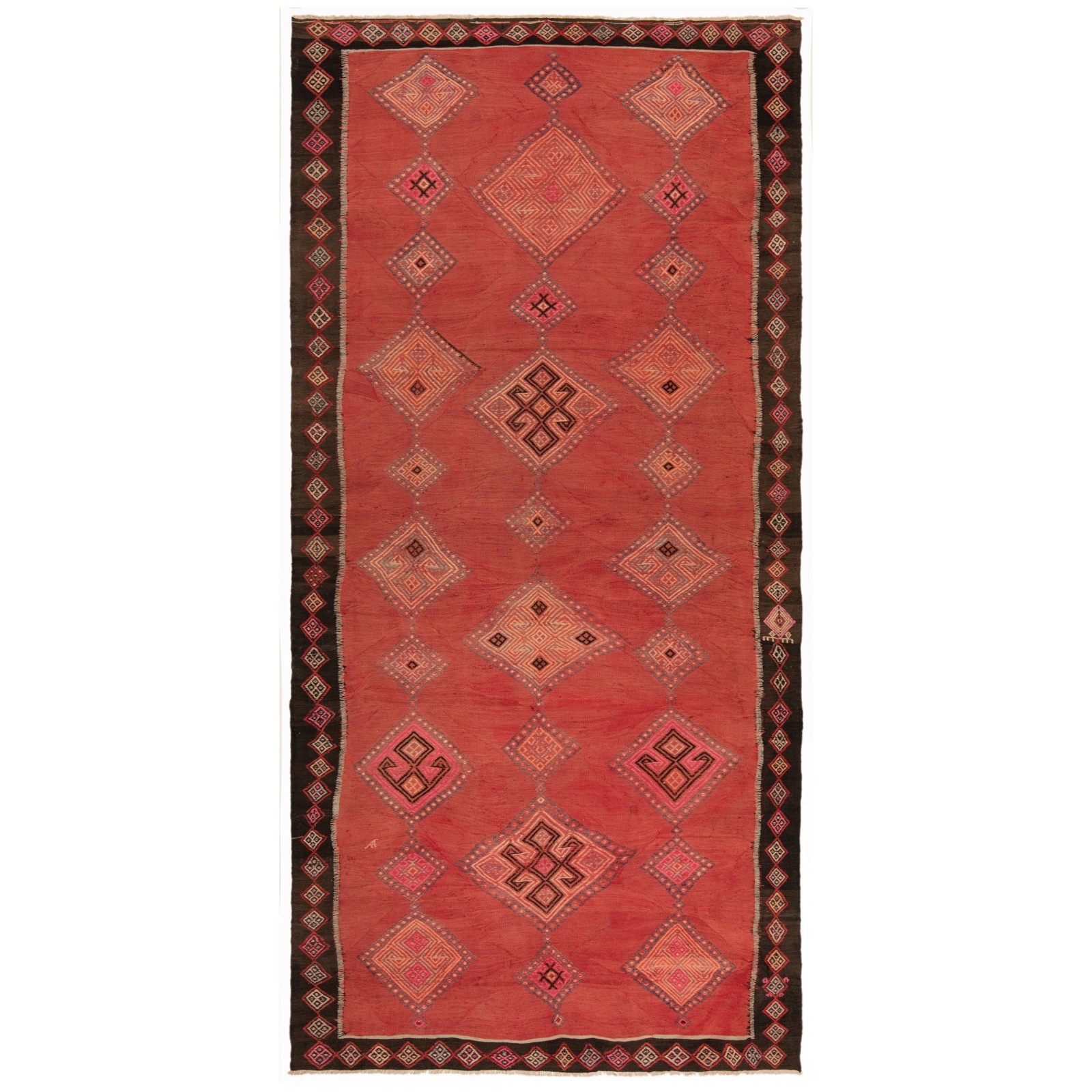 Afghan Kilim 403×198 cm Runner Handwoven 100% Wool Wool Rug Kilim