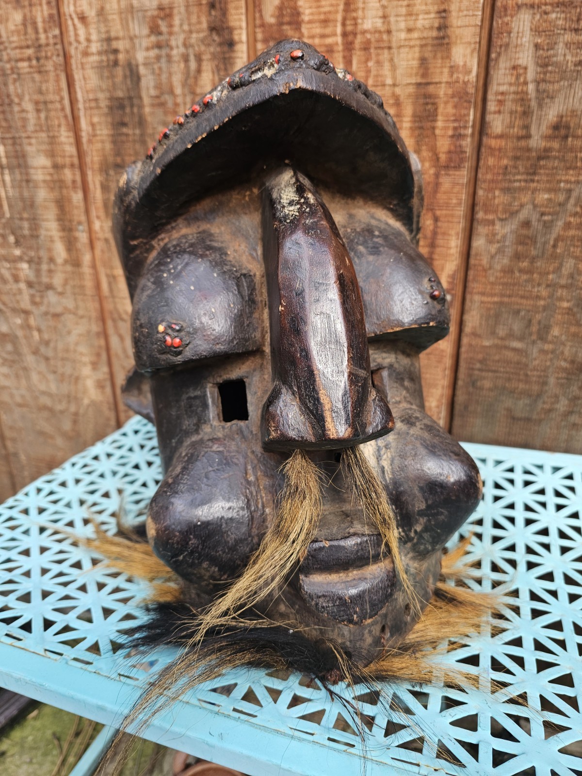 Mask African Helmet Kuba Binji Helmet Mask