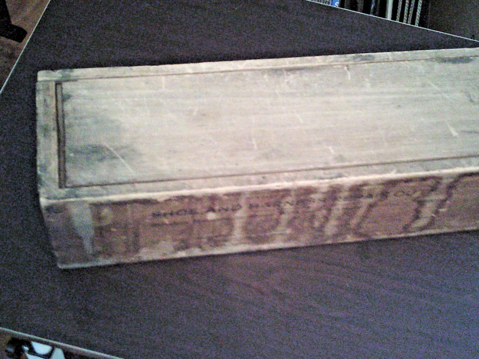 Antique Wood Box Shoe and Harness Repair Kit Pleasanton Kansas with 2 awls