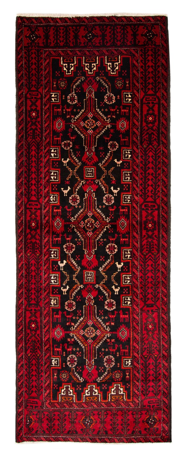 3’6″ x 9’8″ Vintage Hand-knotted Runner Rug Traditional Oriental Wool Carpet