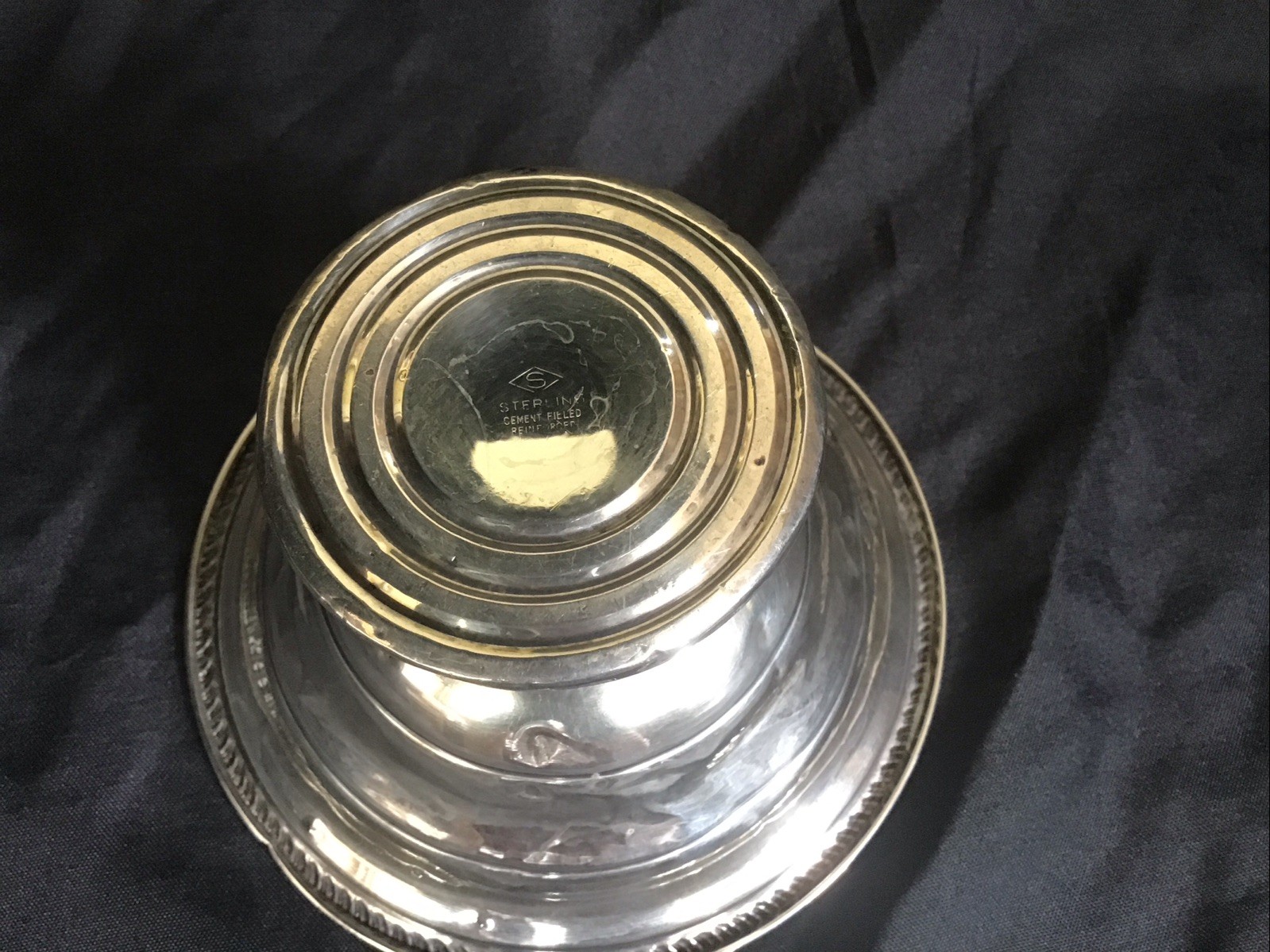 STERLING SILVER PEDESTAL 4.25” COMPOTE Bonbon DISH, GADROON Nulling Edge