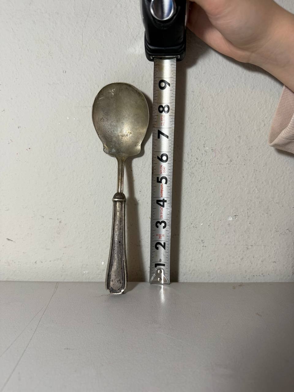 Antique Sterling Silver Handle Spoon Vintage Serving Flatware Tableware 9″