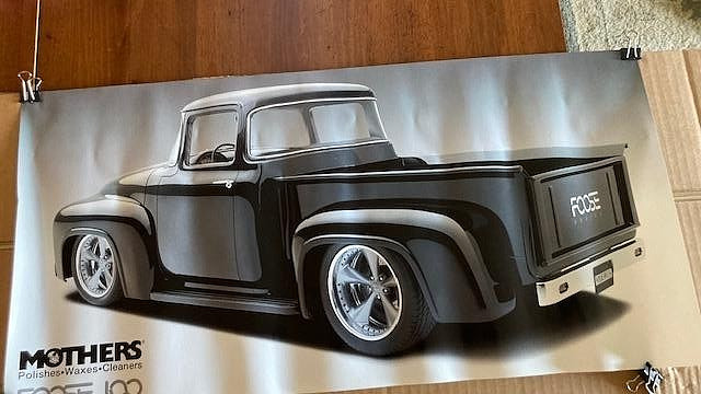 POSTER Chip Foose 100 1956 FORD PICKUP TRUCK MOTHERS Not an AD. 24X12 POSTER
