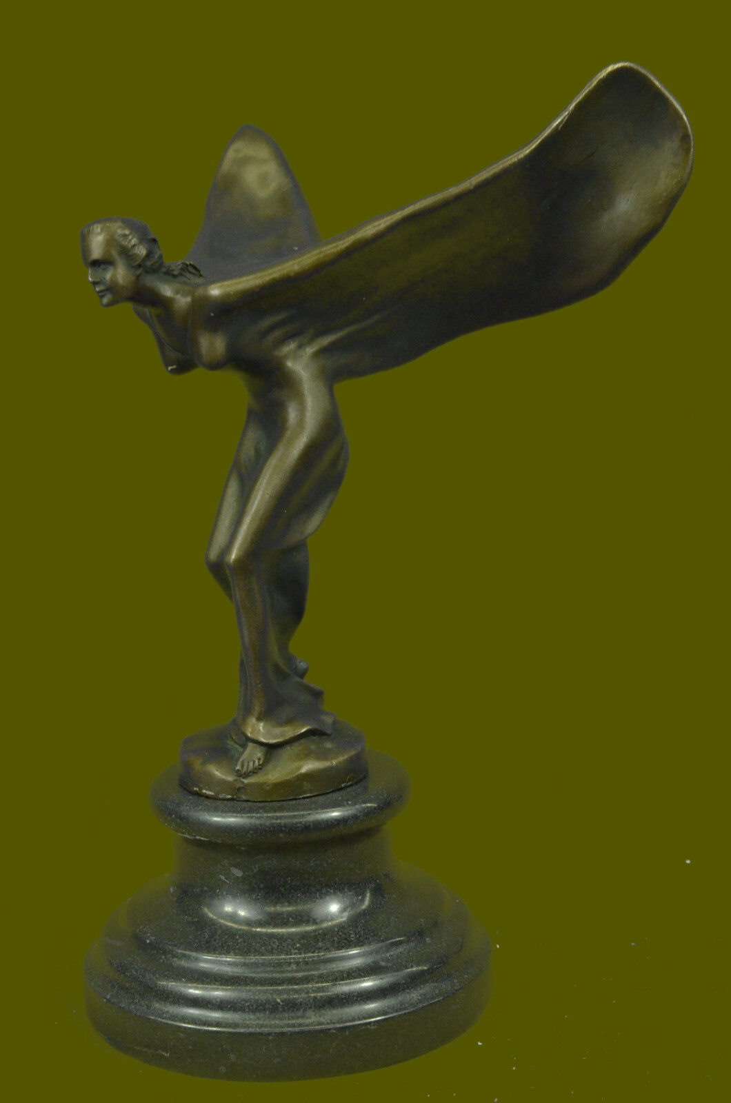 Handcrafted bronze sculpture *SALE* Spirit Of Ecstasy Marble Rolls Royce Figure