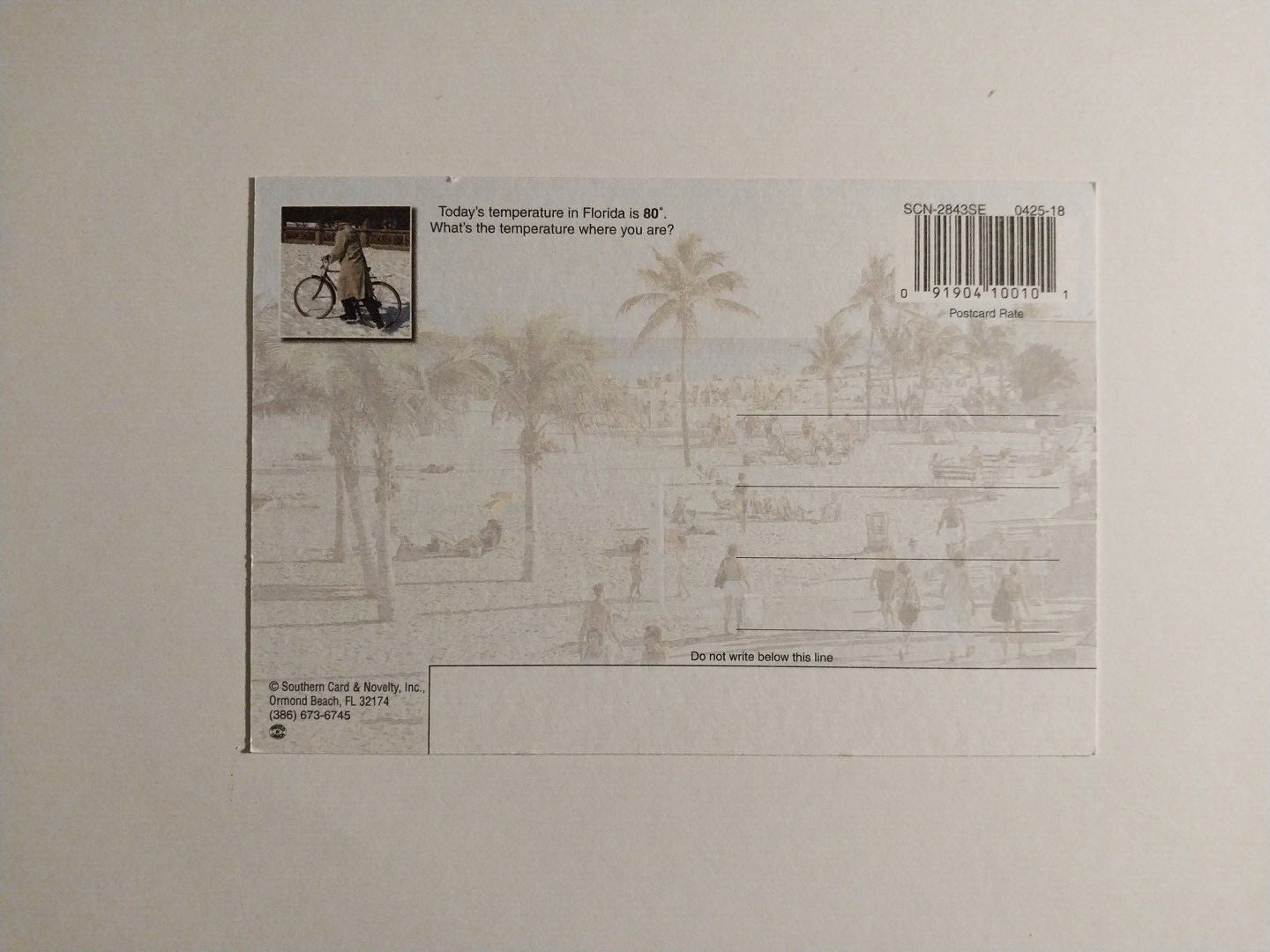 Postcard Ormond Beach Florida unposted