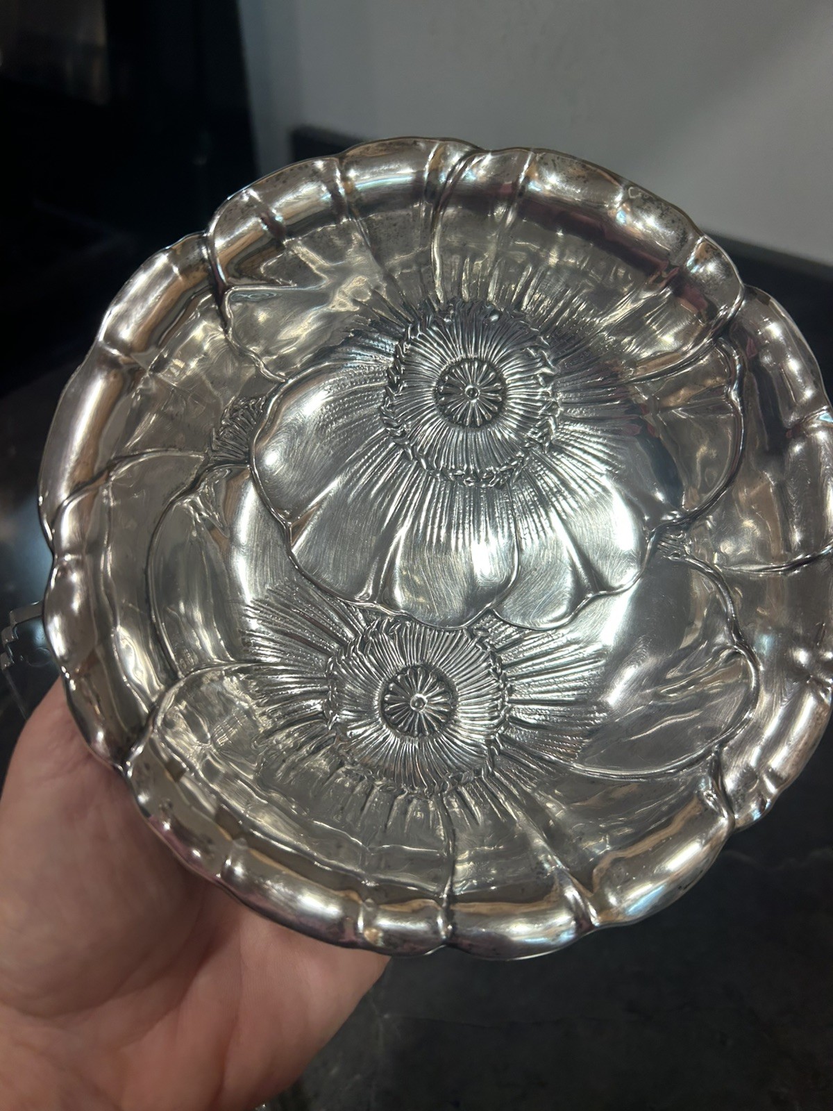 Wallace Sterling Silver Poppy Pattern Bowl #123