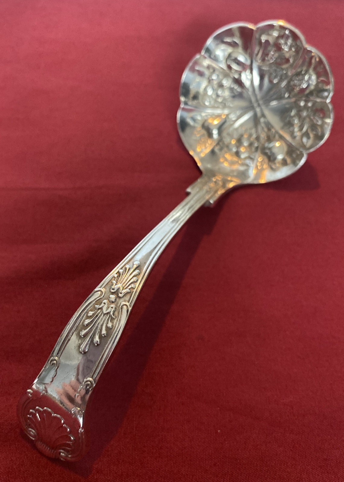 Vintage Sheffield Silver Plated Kings Pattern Berry/Cream Ladle By Butler c1960s