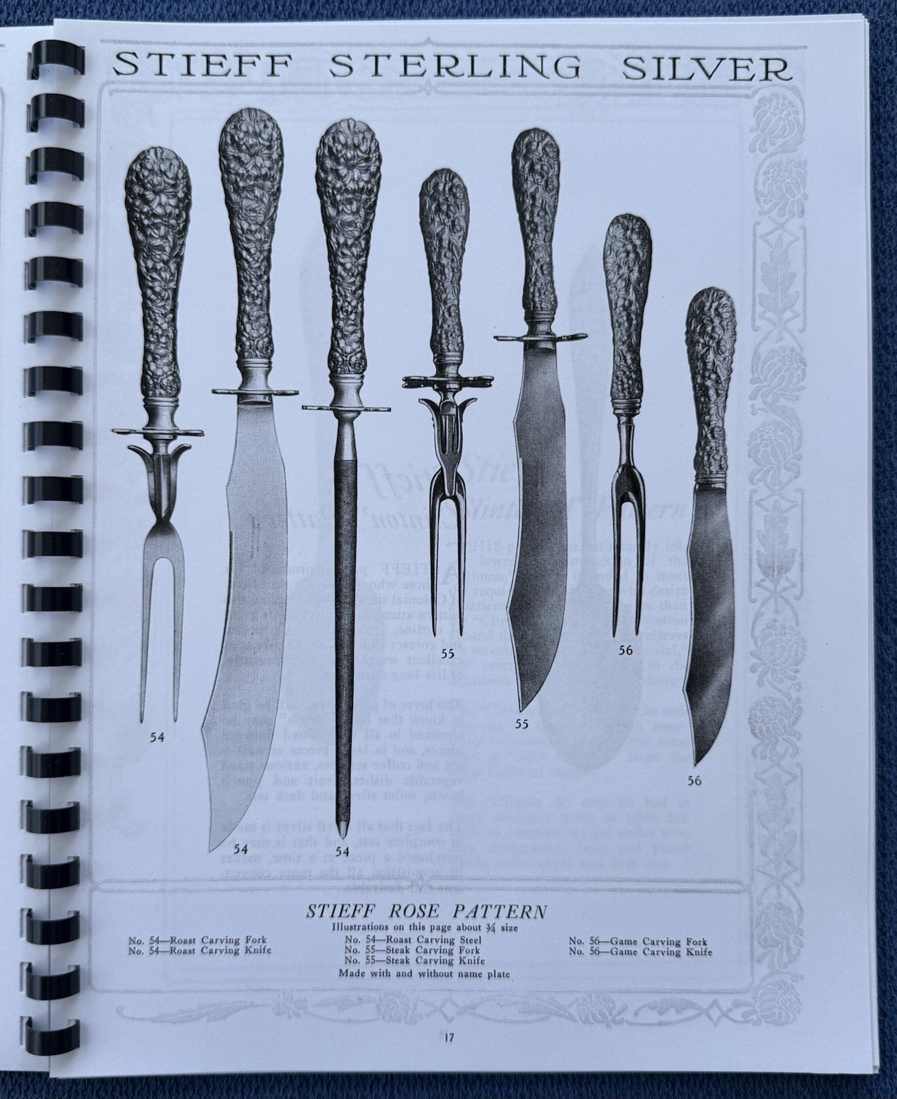 86 Page 1920 Stieff Rose Sterling Silver Catalog Photocopy 225 Items Pictured