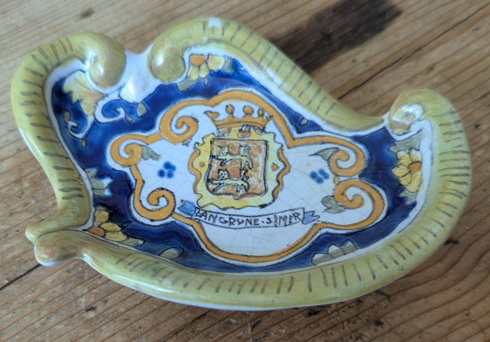 Vintage French Henri Delcourt Boulogne Trinket Tray Langrune Sur Mer