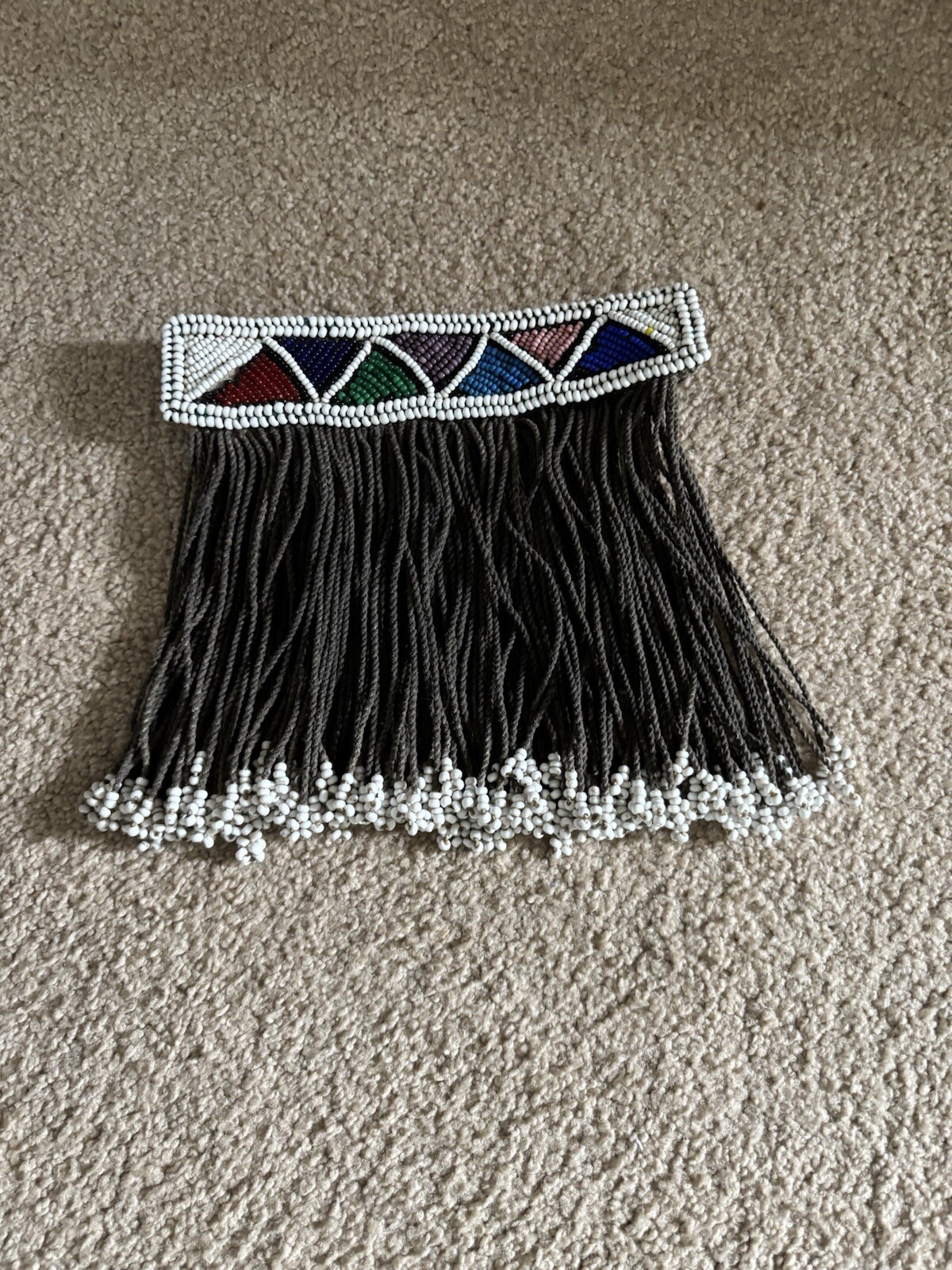 Ndebele Girls Lighabi Skirt / Apron, South Africa, Beaded, FREE SHIPPING