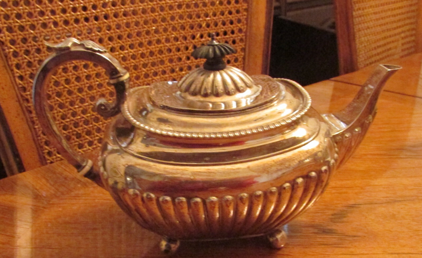 Vintage James Dixon Silver Plated Tea Pot