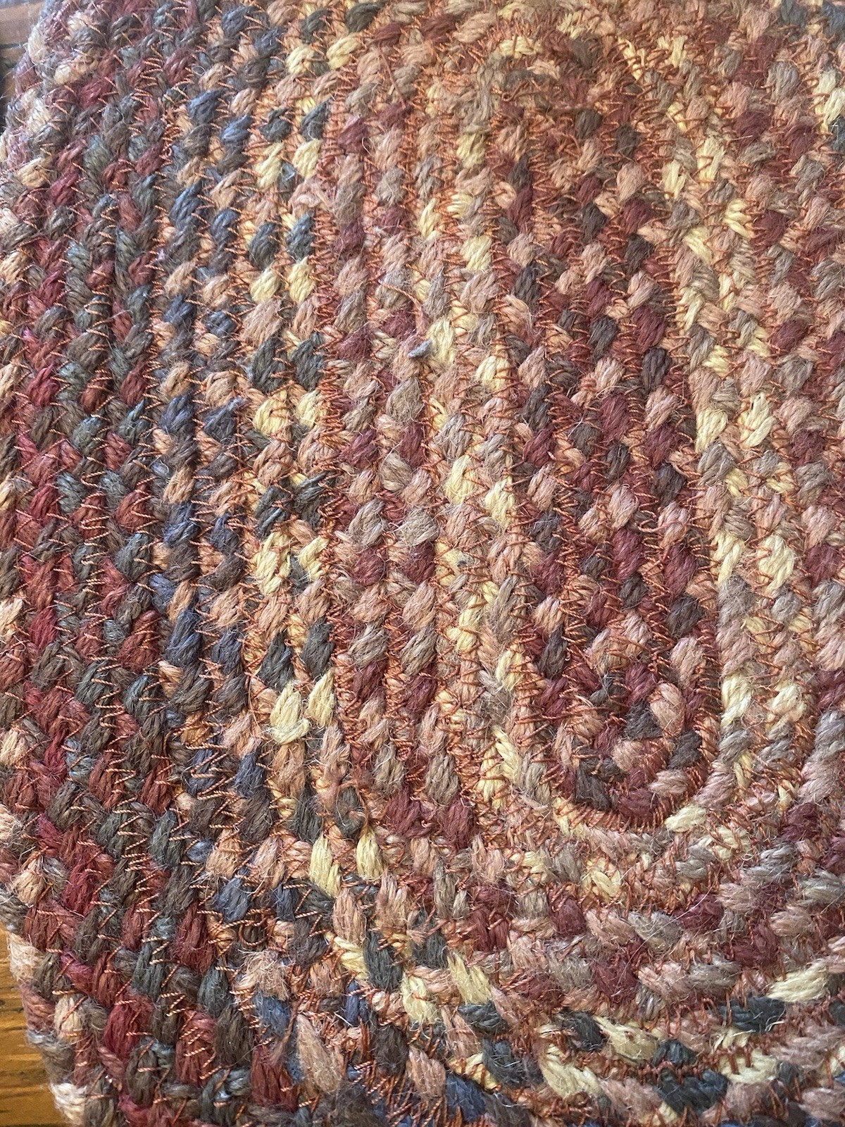 Two Primitive Braided Rug Table Mats