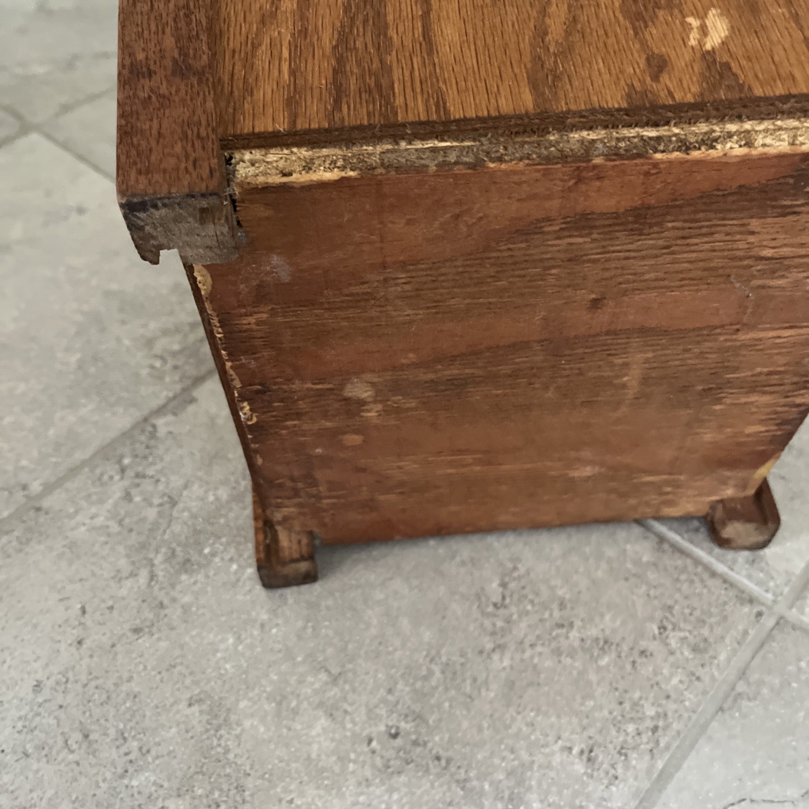 Mid Century Modern solid oak Waste Basket 12″ Trash Can
