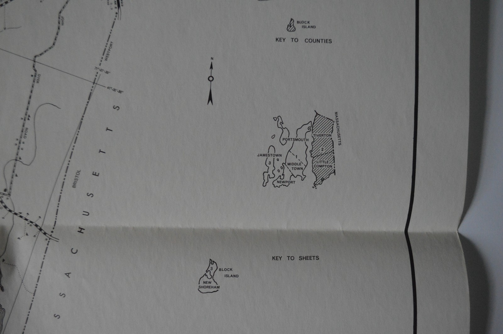 General Highway Map Newport County Rhode Island Tiverton Little Compton 1954