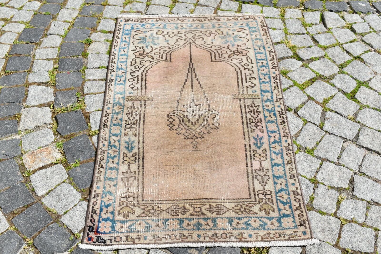 Turkish Rug 2’3 x 3’8 ft Vintage Kilim Oushak Hand Knotted Area Rug Bohemian Rug