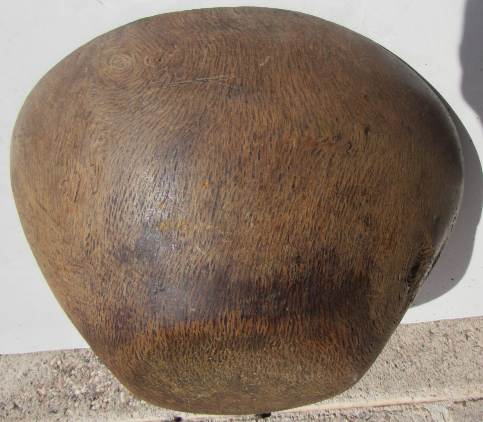 Rare Signed & Dated 1828 Early American Ash Wood Burl Bowl 11 1/2″ x 11″ x 5″