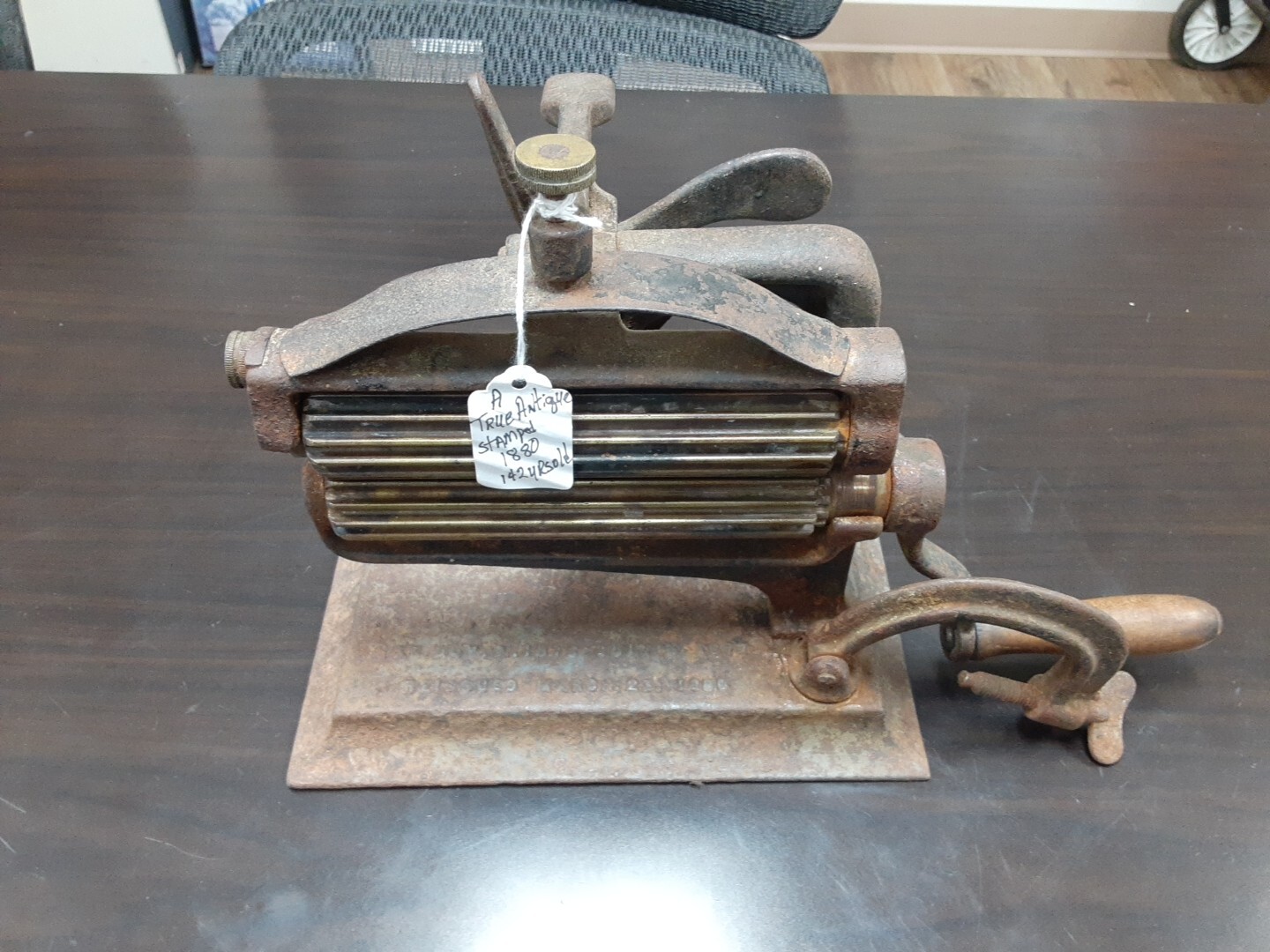 ANTIQUE 1880’s CROWN FANCY ROLLER FLUTER – CRIMPER – COMPLETE – GREAT CAST IRON