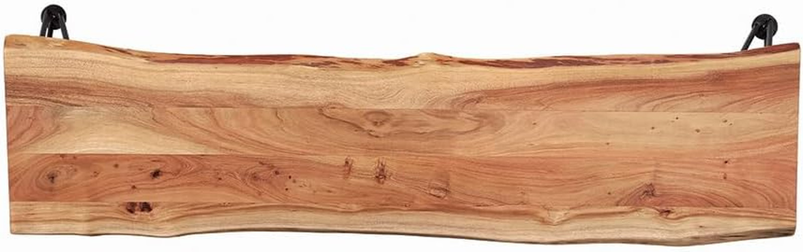 Sherman 60″ Live Edge Acacia Wood Dining Bench with Hairpin Legs – Natural Black