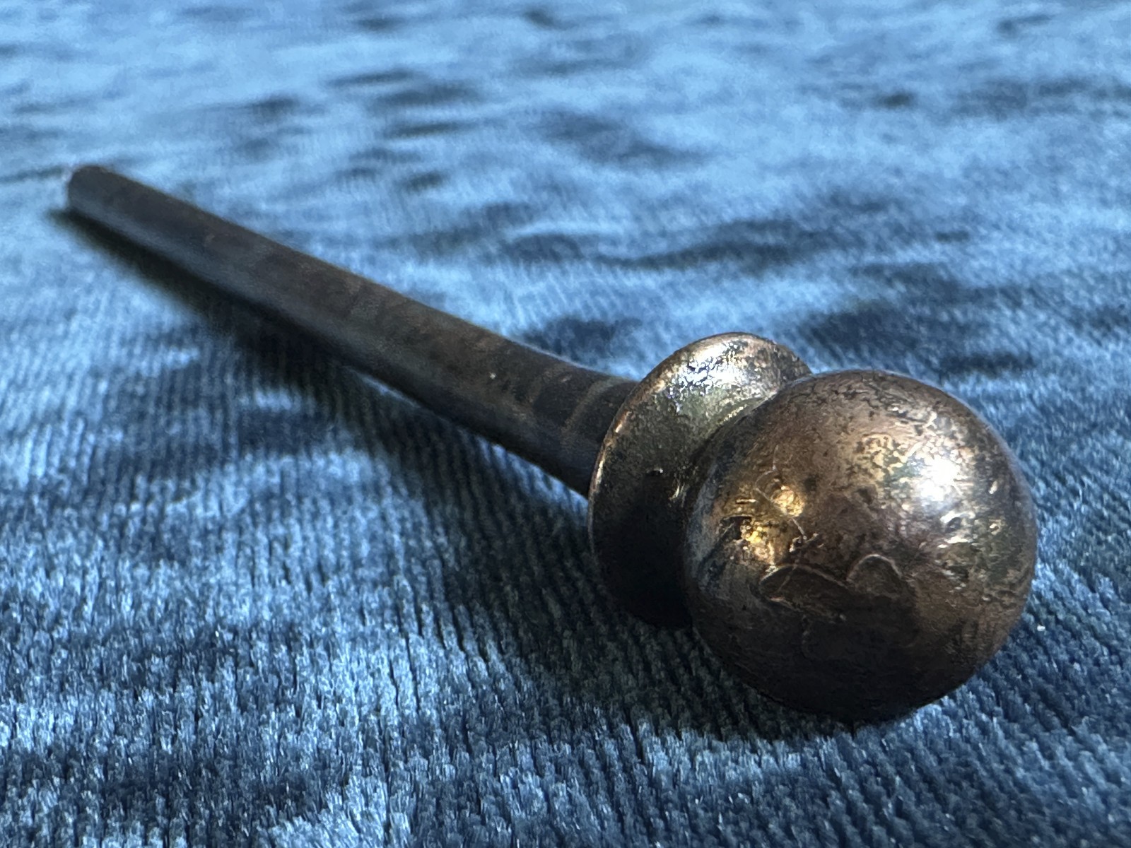 Two 3 1/2″ Brass plated Steel Victorian “Cannonball” Steeple Hinge Pins