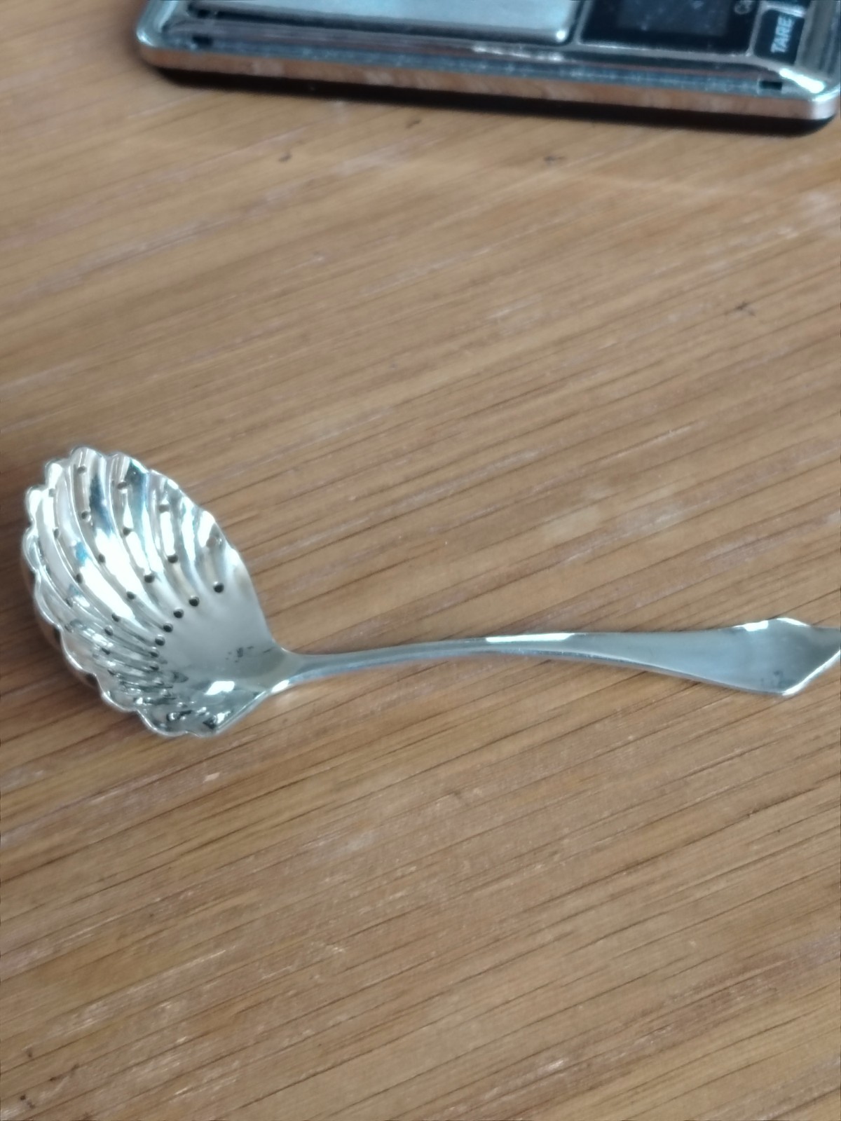 Antique Chester 19g, 925 Silver Sugar Sifter Spoon Barker Brothers 1912 HEB FEB