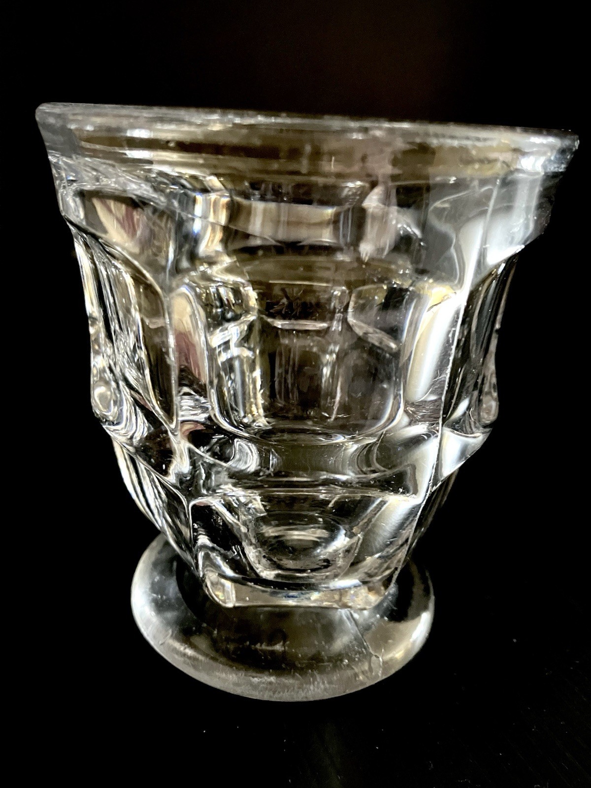 EAPG Worcester Flint Footed Tumbler By Boston & Sandwich c. 1850-1870