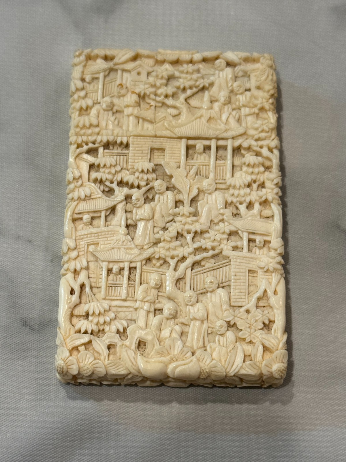 Antique Chinese Canton Export Calling Card Case