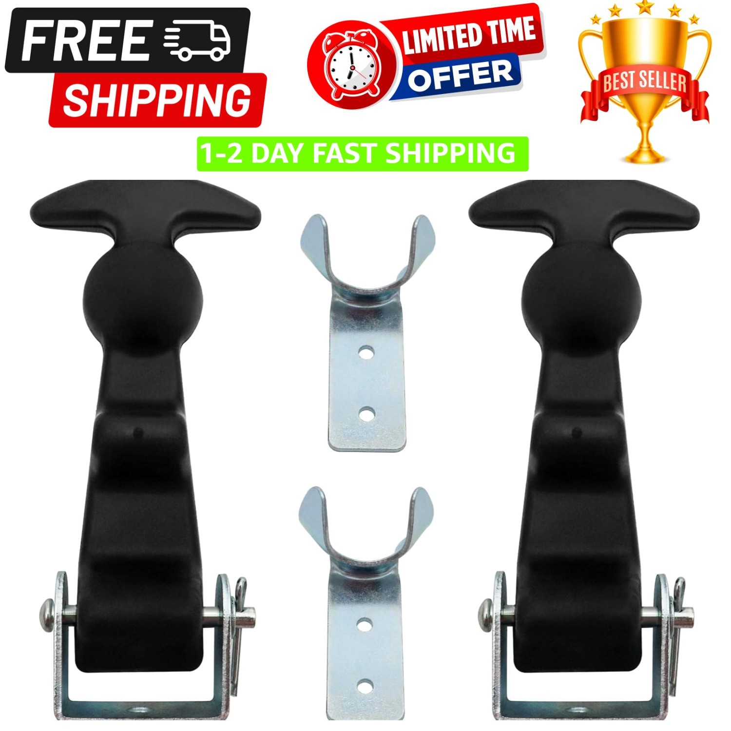 Heavy-Duty T-Handle Draw Latch Set – Anti-Rust, Ideal for Tool Boxes and Hoods