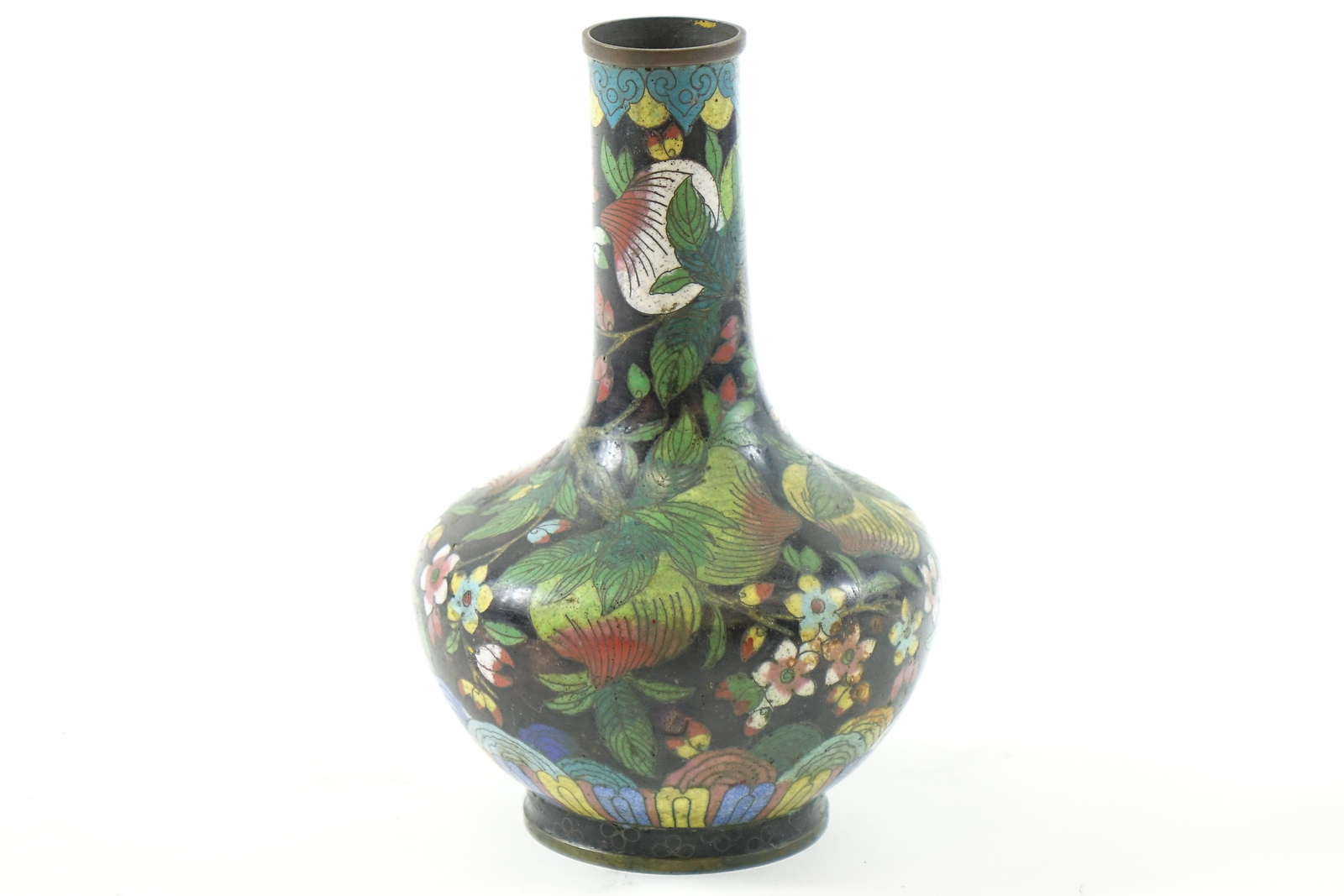 Antique Chinese Cloisonne Vase (see the bottom picture)