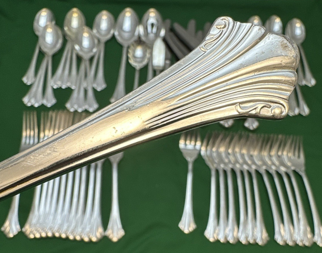 65 Pc HIGHLANDS Silverplated Stainless FLATWARE SET Service for 12 Reed & Barton