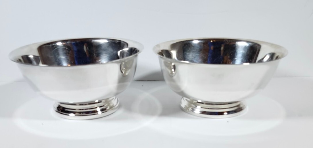 2 Pcs Gorham Silver Bowl by Gorham Manufacturing Co., W 6.75″ D 3″, Classic