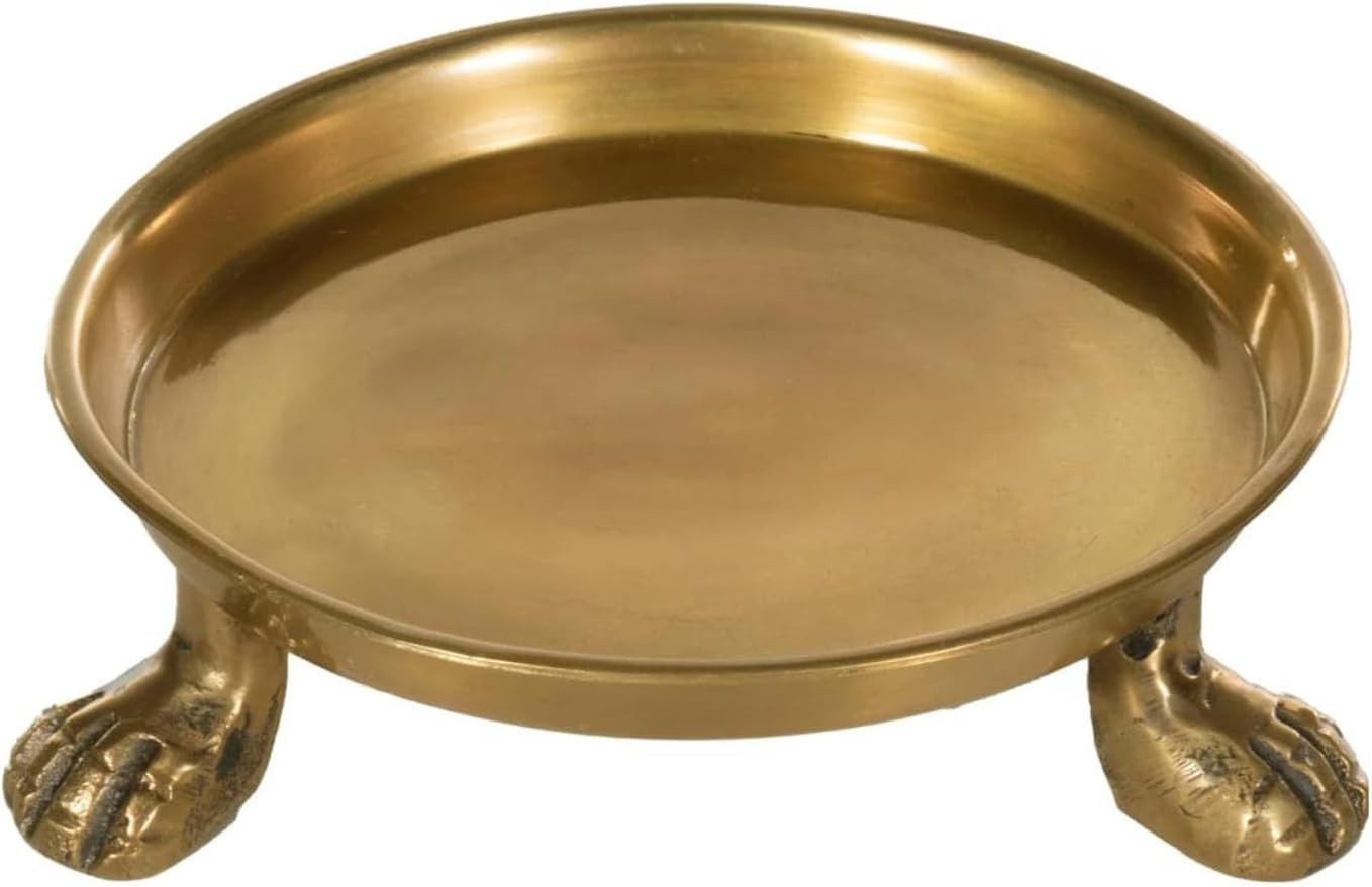 Small Gold Round Clawfoot Dish – Perfect for Decor, Candles, Jewelry & More