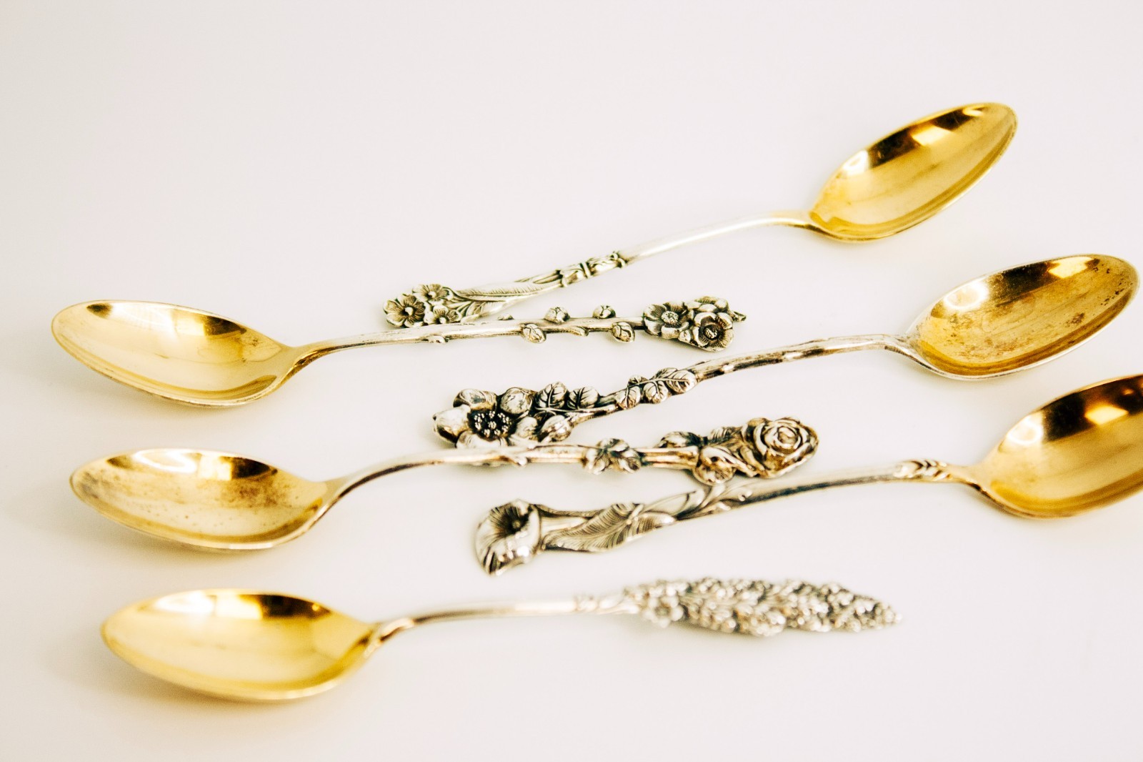 STERLING REED & BARTON HARLEQUIN DEMITASSE SPOONS SET OF 6