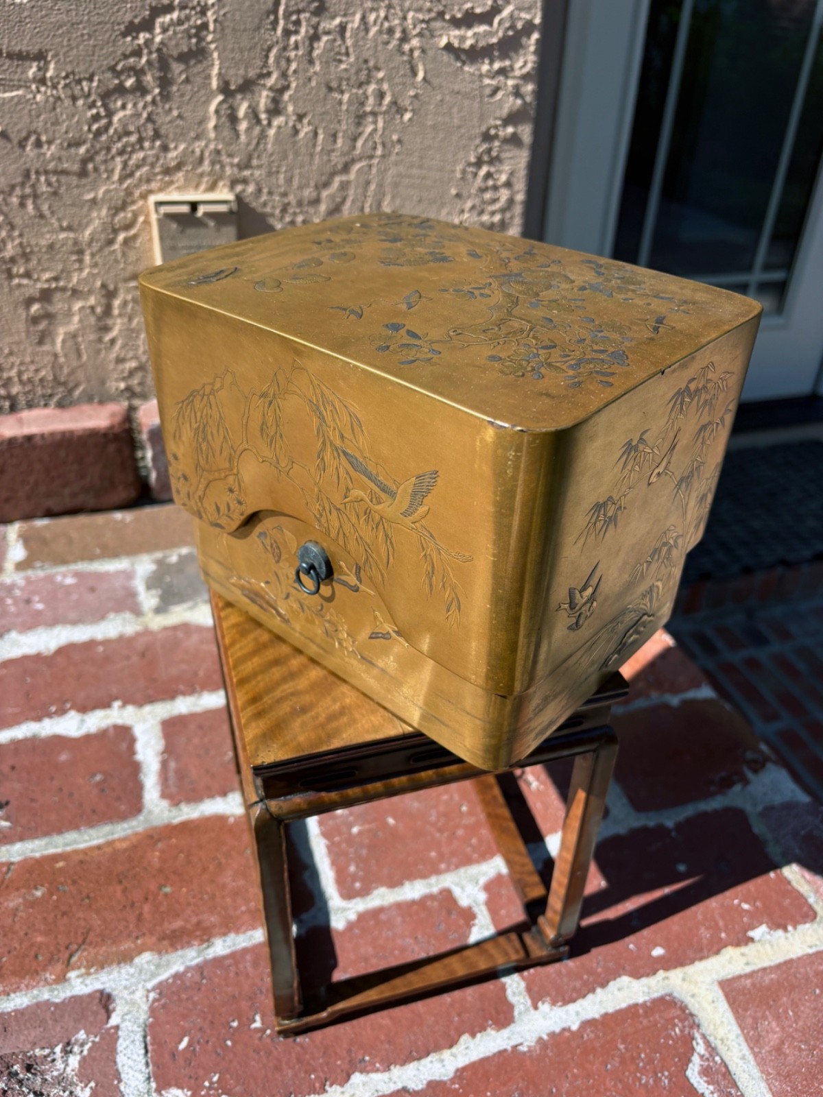VERY FINE JAPANESE 19TH C MEIJI PERIOD GOLD LACQUER KODANSU, BOX, *MAKE OFFER*