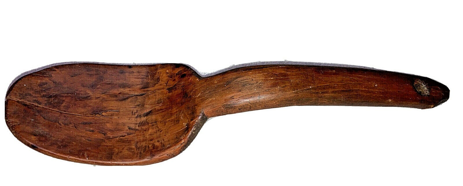 antique hand carved farmhouse wooden spoon / butter spatula primitive 12 x 3