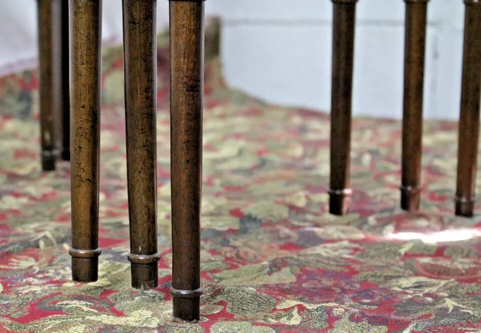 1940’s English Mahogany Nesting Table Set of 3 Fully Refinished & Refurbished