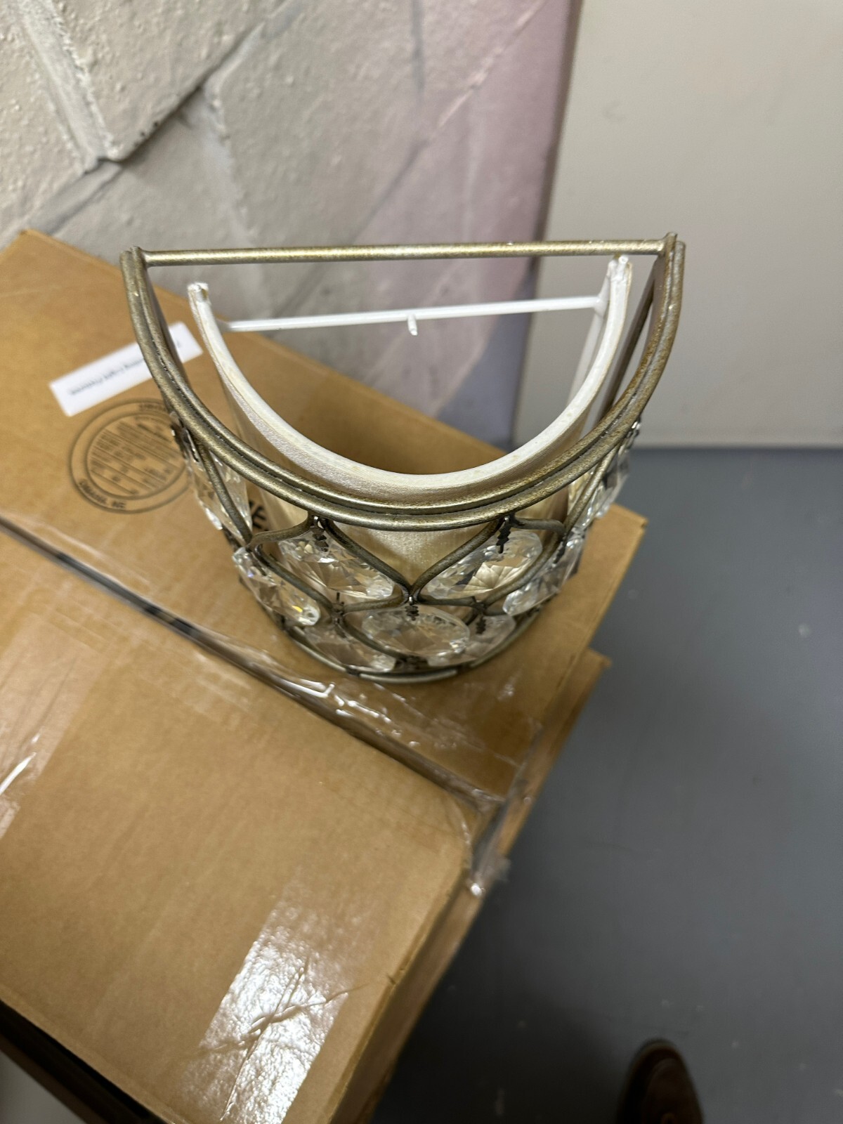 21st Century Contemporary Crystal and Silver Wall Sconces, a Pair
