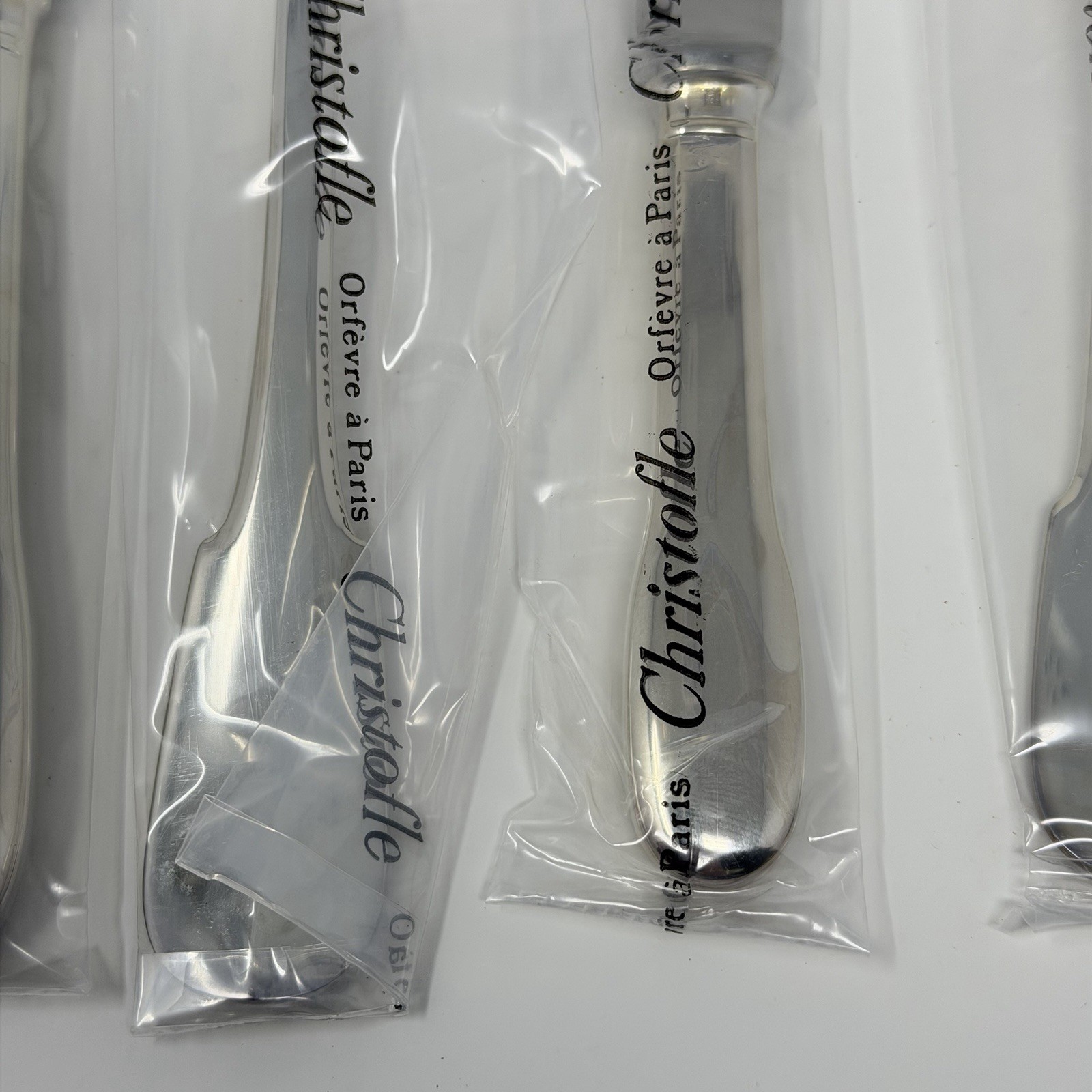 Christofle Cluny Silverplated Flatware 6-pc Set France w/ Original Box