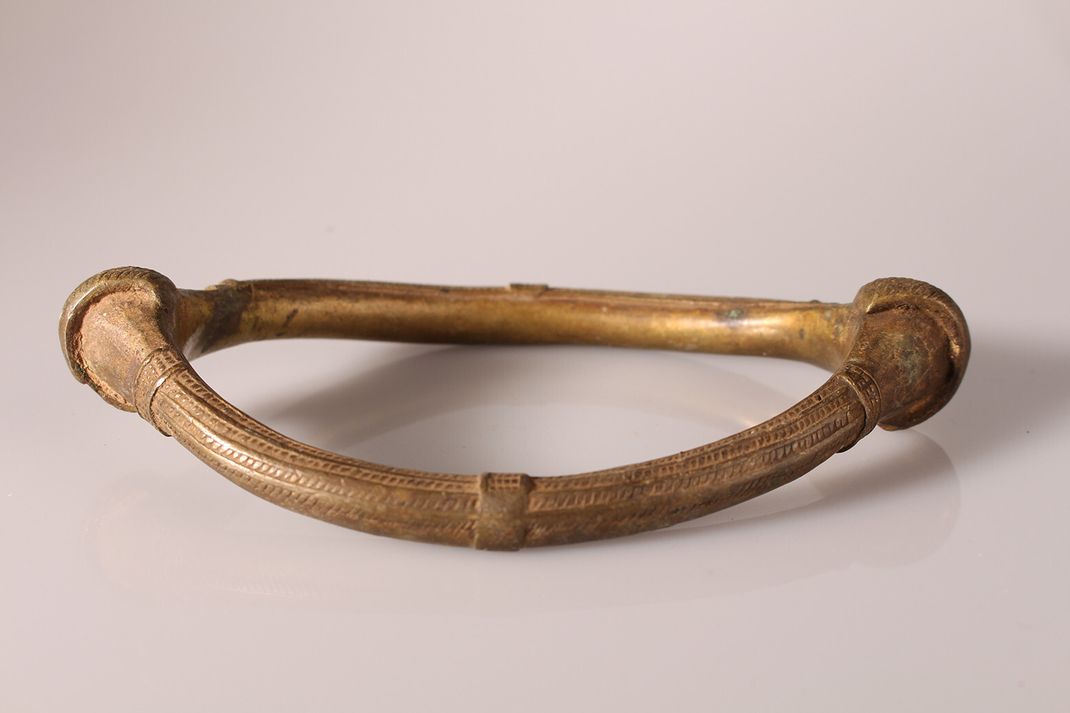 13305 Old Bronze Neck Ring Primitive Money 16th-19th Century Currency Manilla