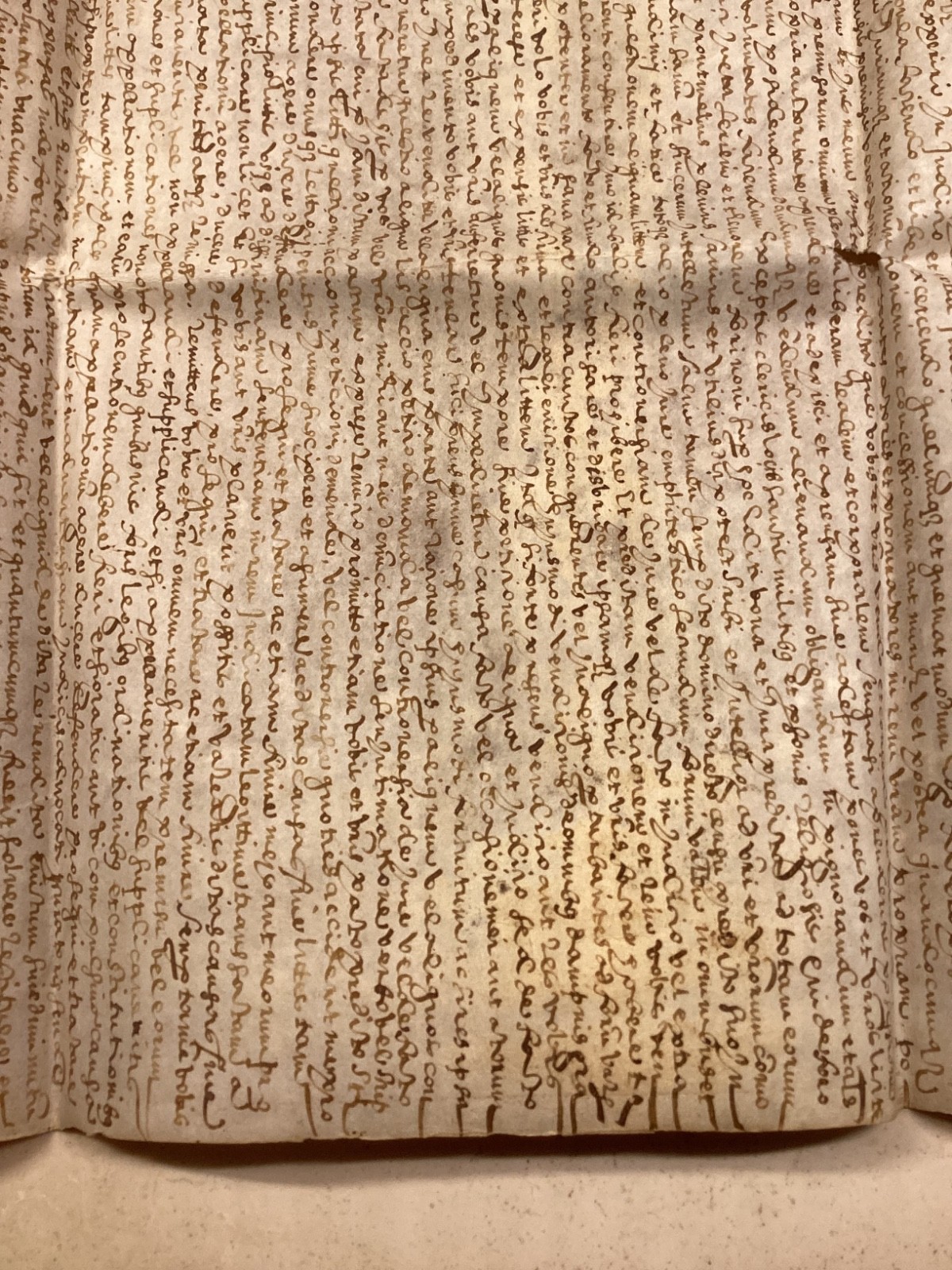 1500’s Vellum Manuscript Document-Handwritten Latin Legal Deed w/Flourishes