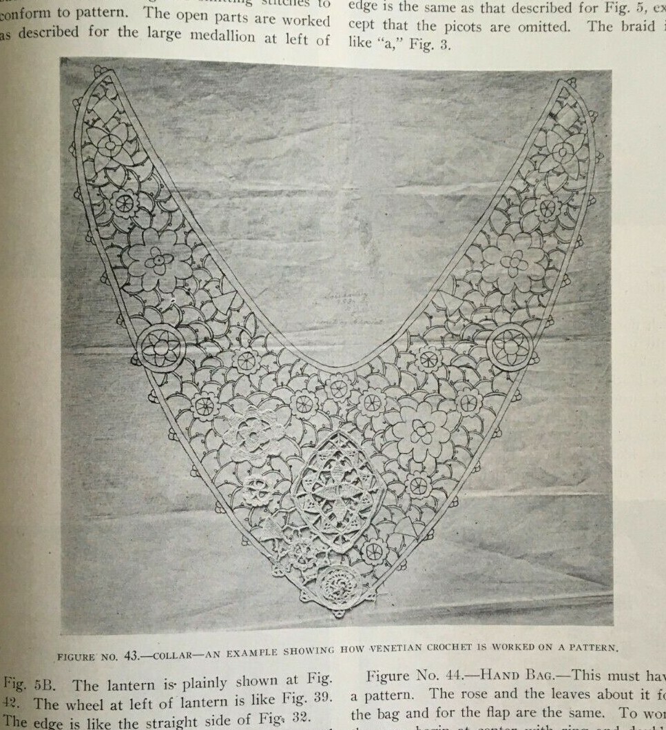Antique 1912 The Lace Maker Venetian Crochet by Sara Hadley Booklet !!