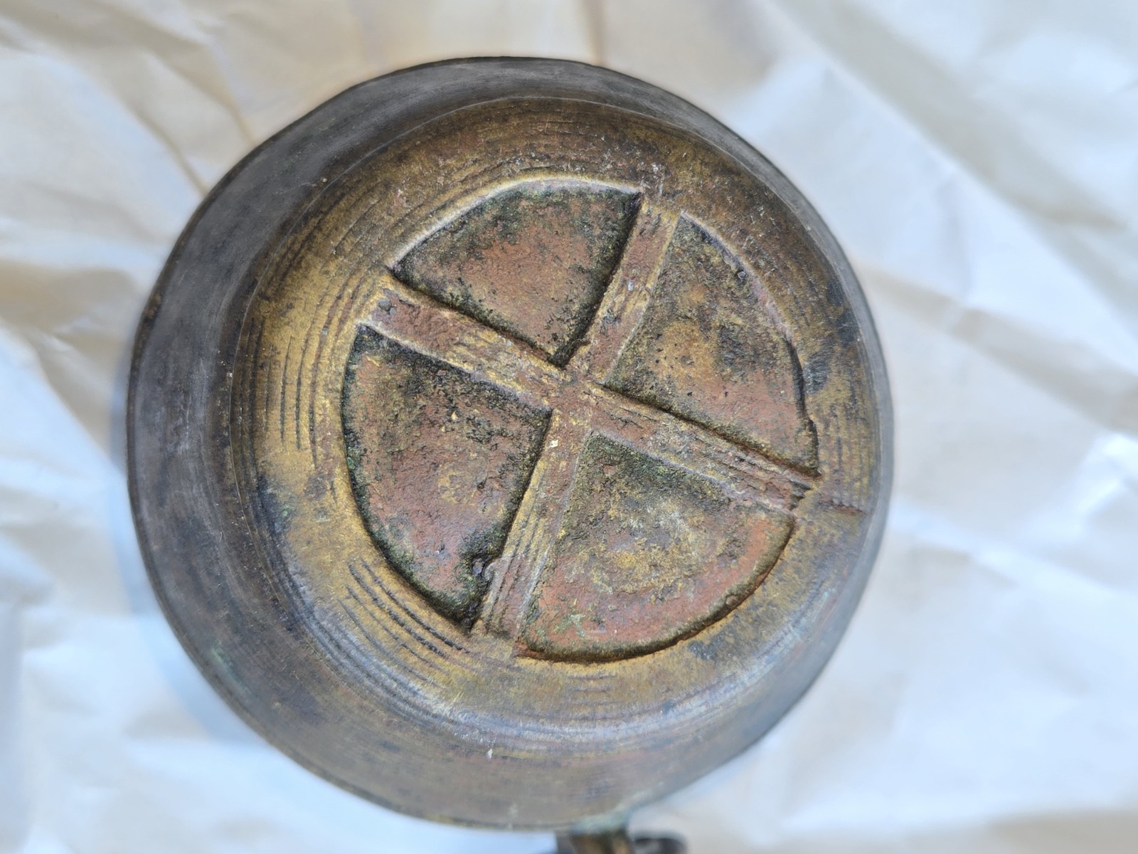 Antique Small Dhokra Rice/Grain Measuring Bowl Bronze Pot