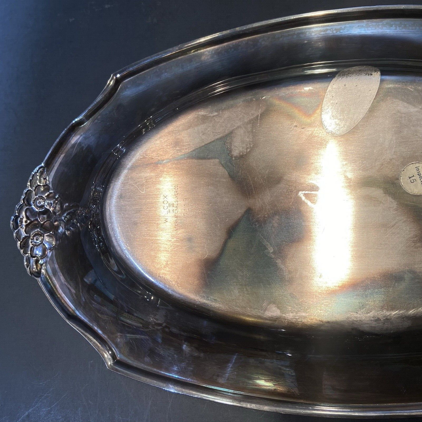 VTG Wilcox International Silver Bread Serving Tray Platter 7119 Silverplate Oval