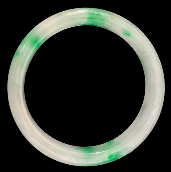 54mm 2.12″ Certified Grade “A” Natural Green Jadeite Jade Gems Bangle Bracelet