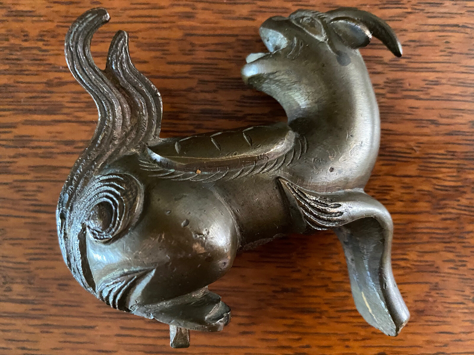 Japanese Meiji Period Kirin Figurine Incense Burner Lid Finial